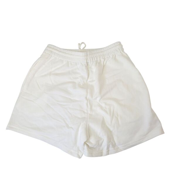 Women Drawstring High Waist Athletic Workout Track Shorts With Pockets White XS - Picture 2 of 7